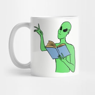 Alien reading a book Mug